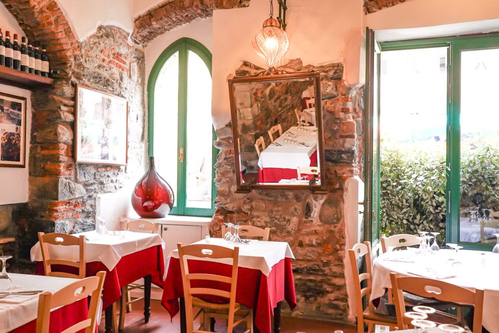 sala interna ristorante Gambero Rosso Vernazza Cinque Terre